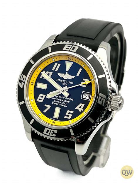 breitling superocean black yellow|Breitling Superocean watch price.